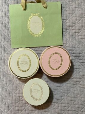 Ladurée 3 round empty boxes and 1 shopping bag